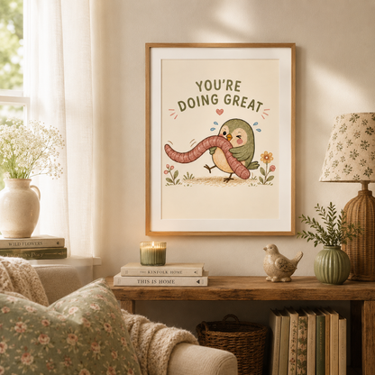 You're Doing Great Bird Print