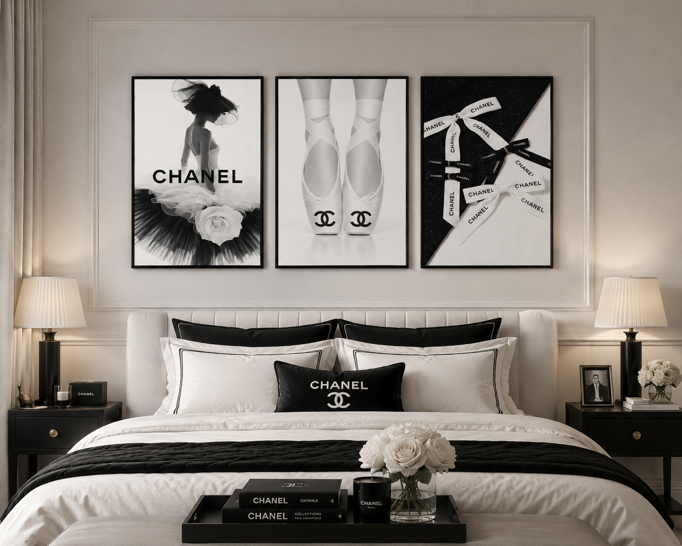 Luxury Fashion Wall Art Set | Monochrome Designer Prints