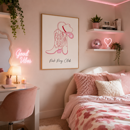 Pink Pony Club Western Wall Art Print