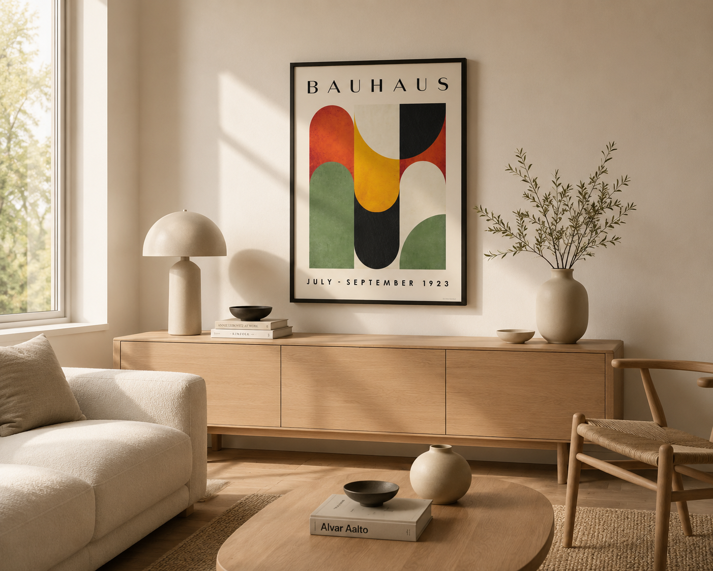 Bauhaus Abstract Wall Art Print | Mid Century Modern Geometric Poster