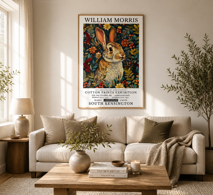 William Morris Rabbit Print Vintage Wall Art
