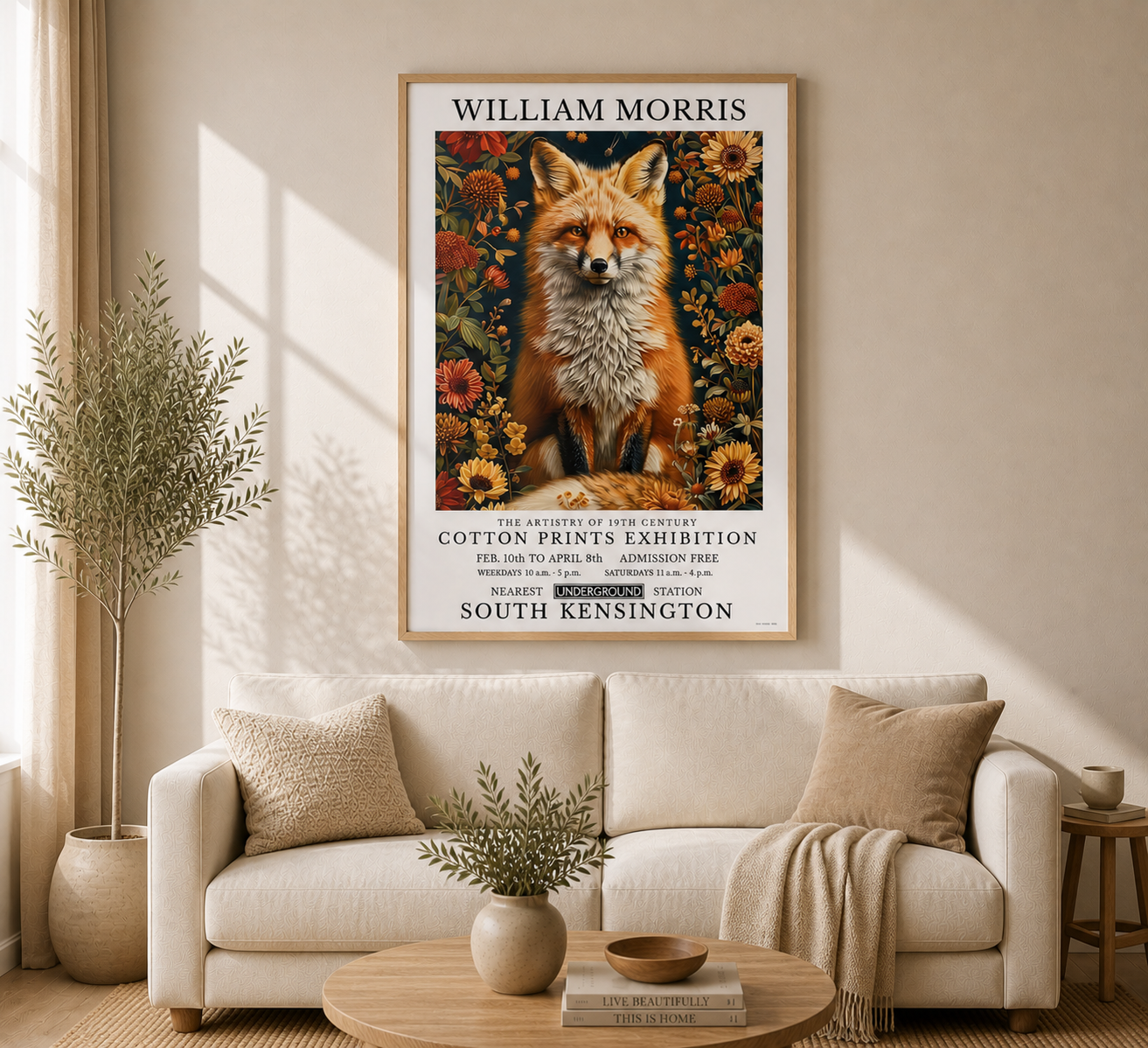 William Morris Fox Poster / Art Exhibition Print