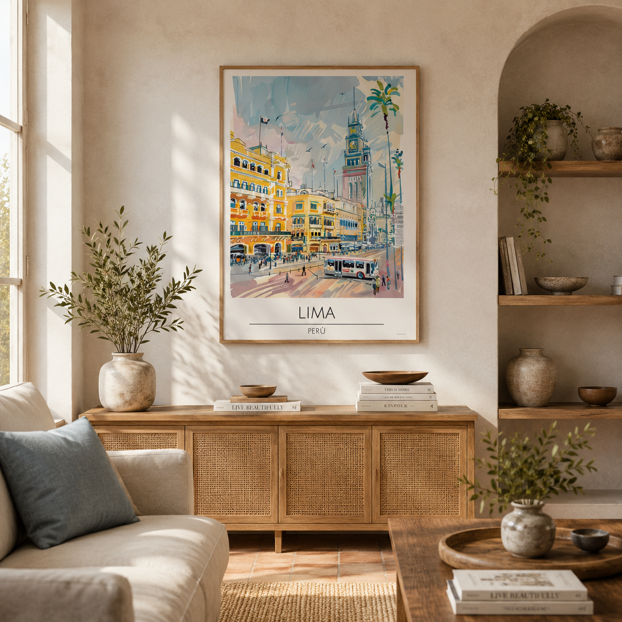 Lima Peru Travel Print | Modern South America Wall Art Poster