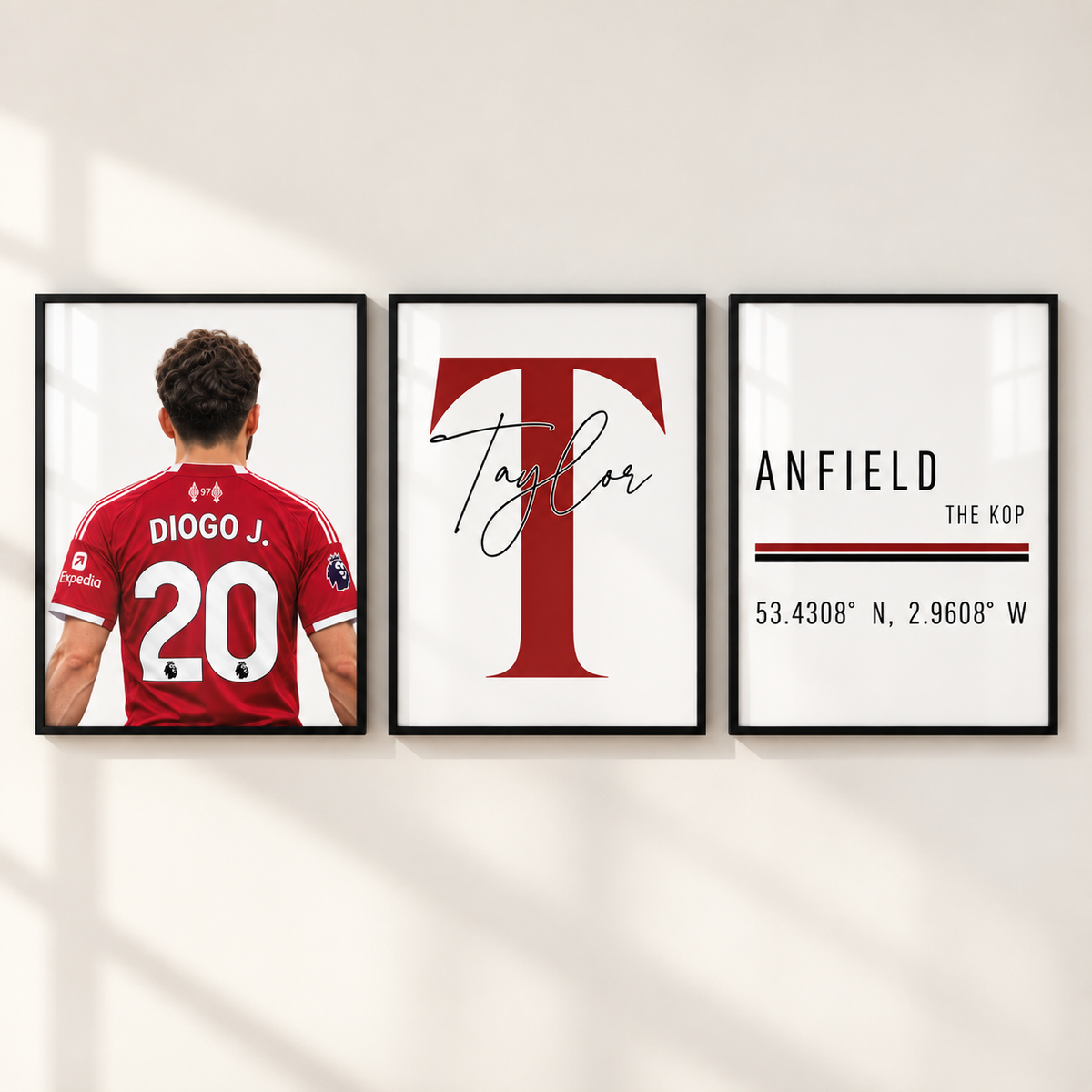 Diogo Jota Liverpool Prints Set of 3