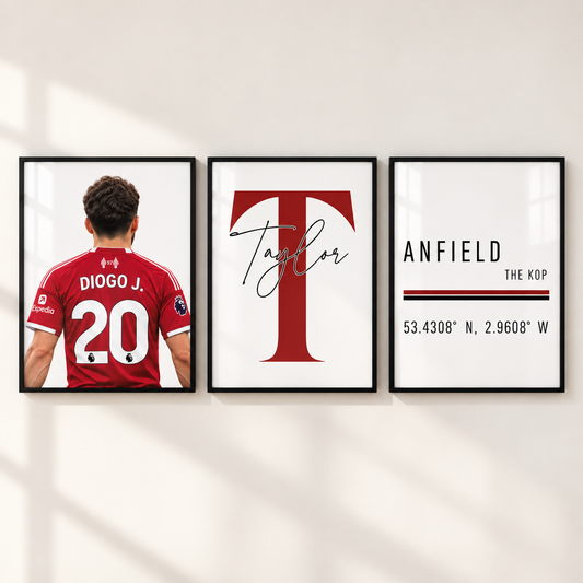 Diogo Jota Liverpool Prints Set of 3