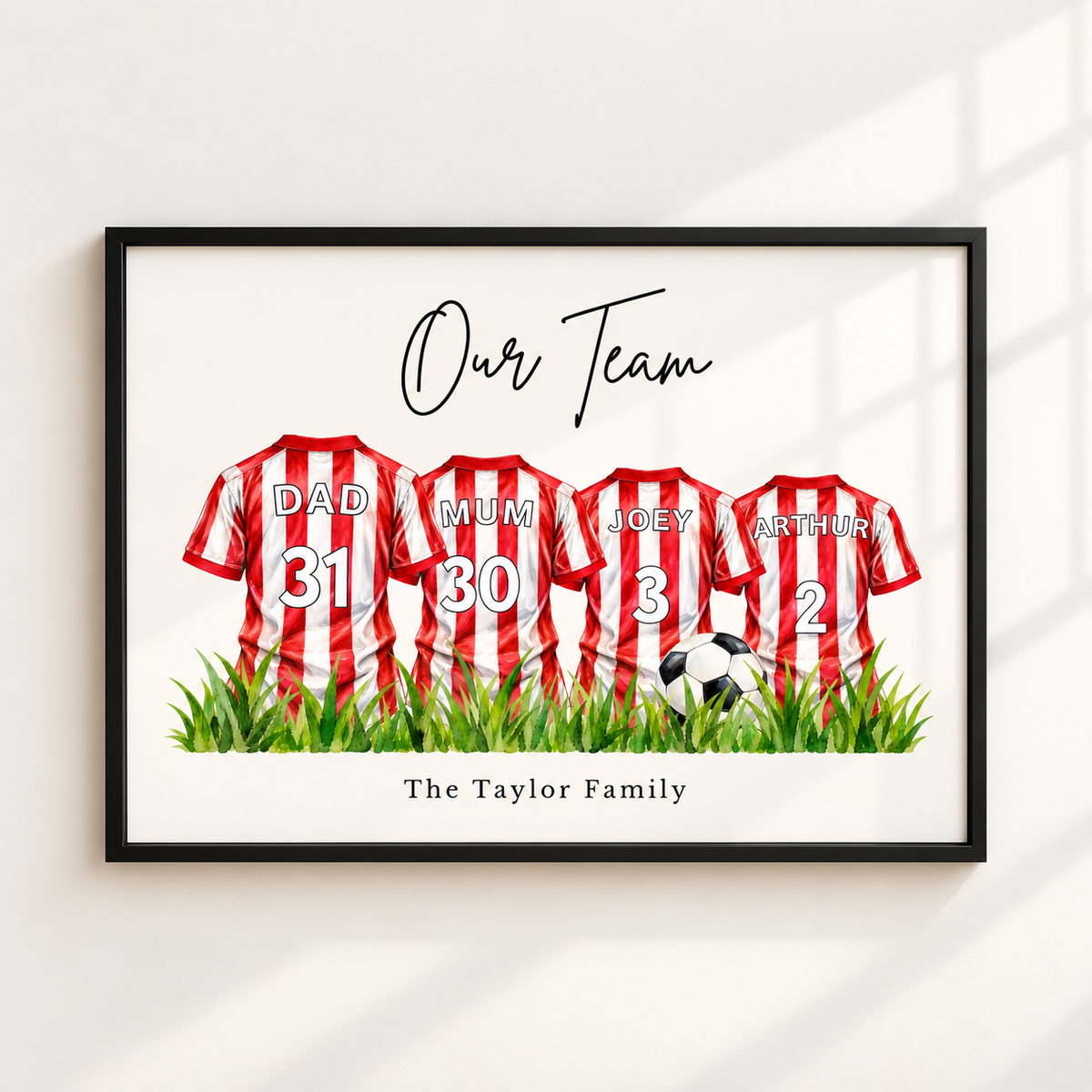 Brentford Inspired Personalised Football Family Print