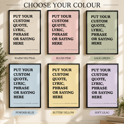 Custom Quote Print