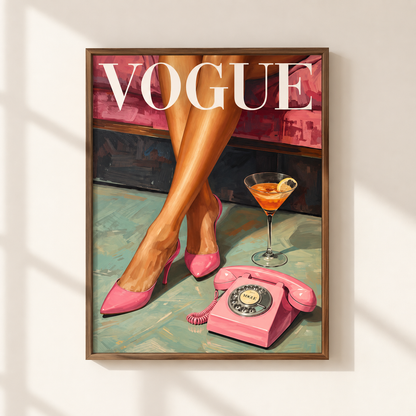 Pink Vogue Fashion Print