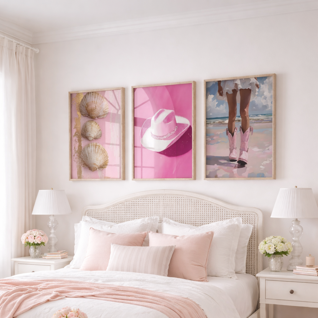 Set of 3 Cowgirl Preppy Posters