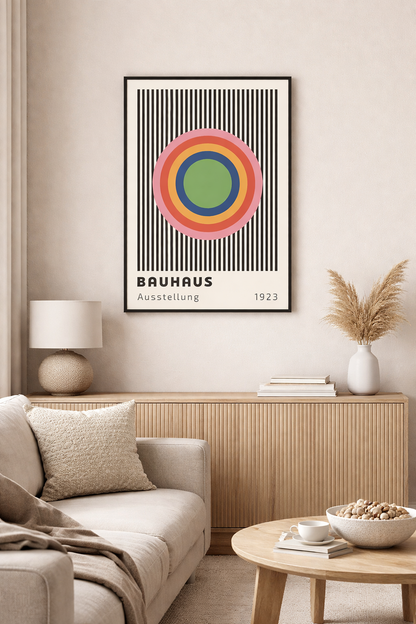 Colourful Bauhaus Art Print