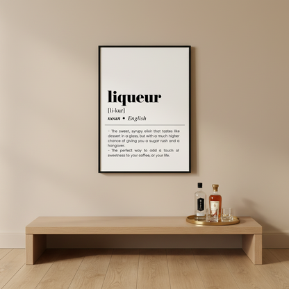 Liqueur Definition Poster