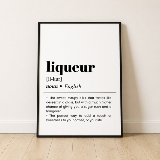 Liqueur Definition Poster