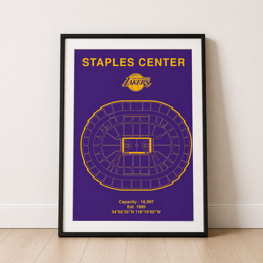 Los Angeles Lakers Basketball Stadium Poster