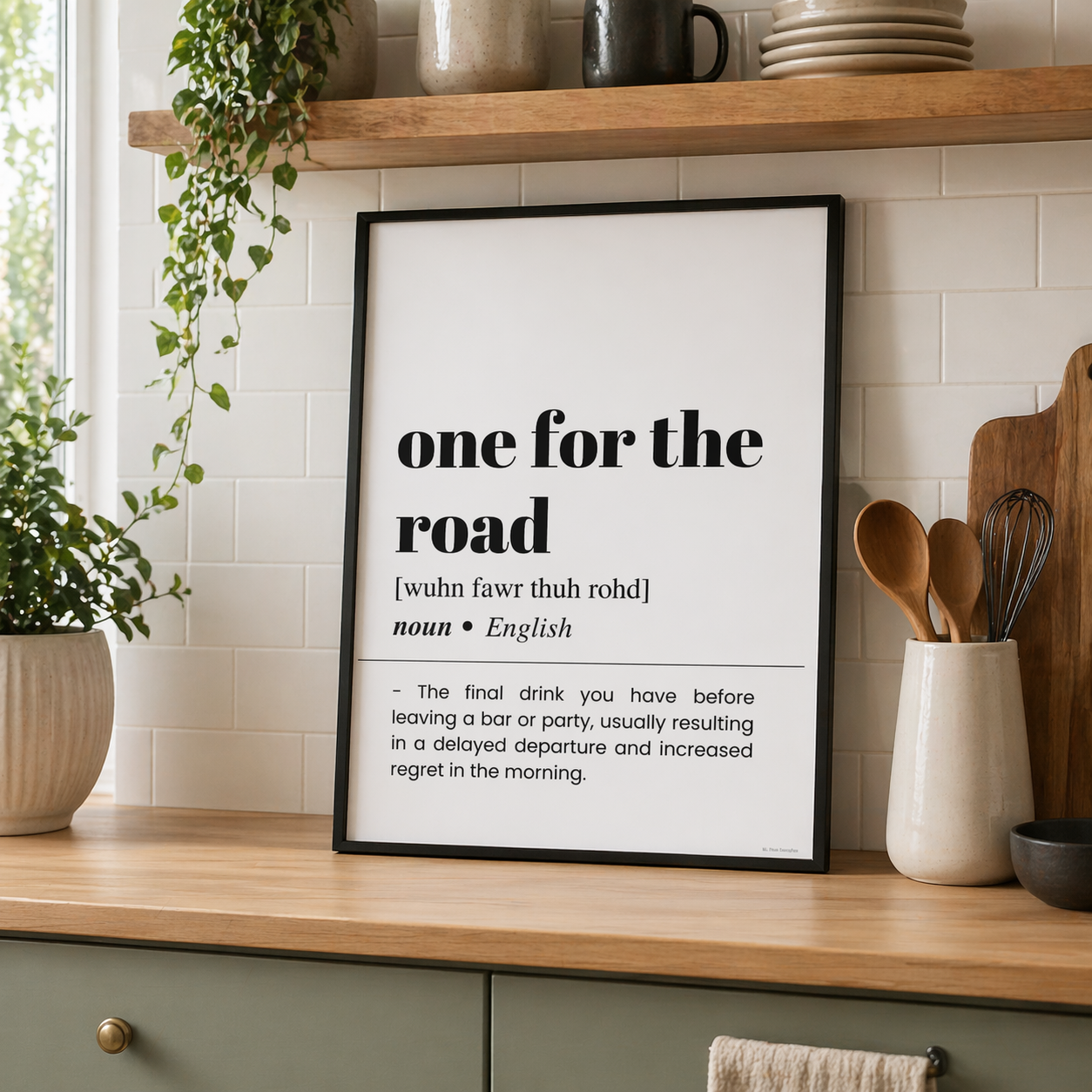 One For The Road Definition Poster