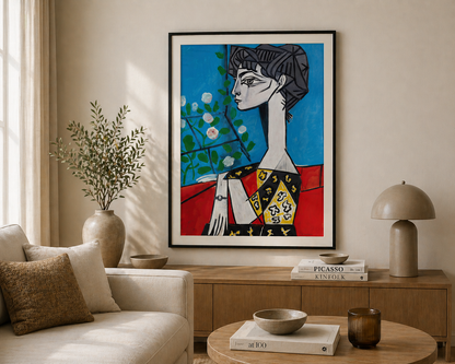 Picasso Jacqueline with Flowers Print