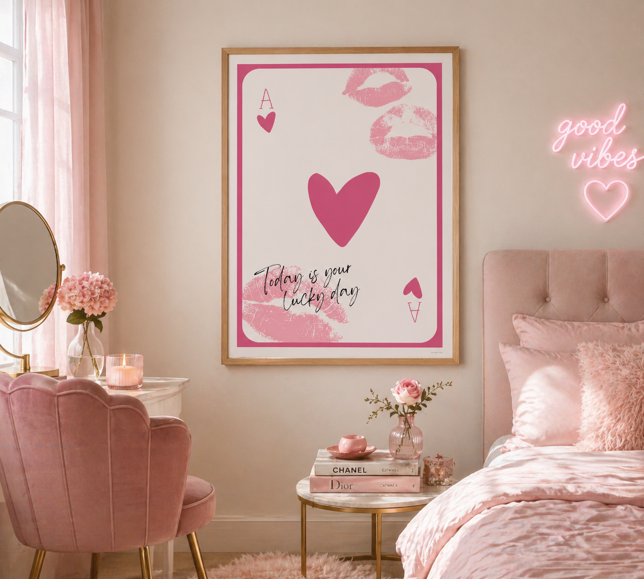 Preppy Ace of Hearts Print