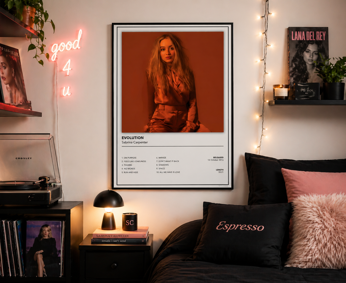 Sabrina Carpenter Evolution Album Print