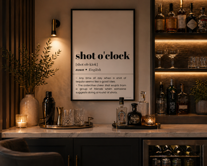 Shot O'clock Definition Poster