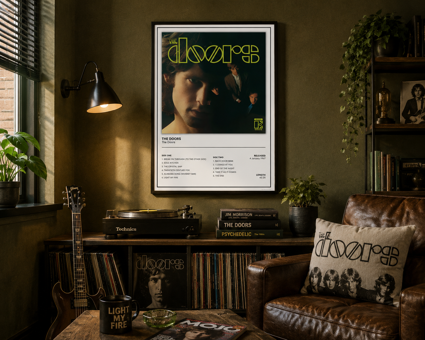 The Doors self titled debut album poster 1967 Jim Morrison music print