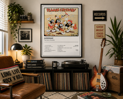 Flamin Groovies Supersnazz album poster retro 1960s garage rock print