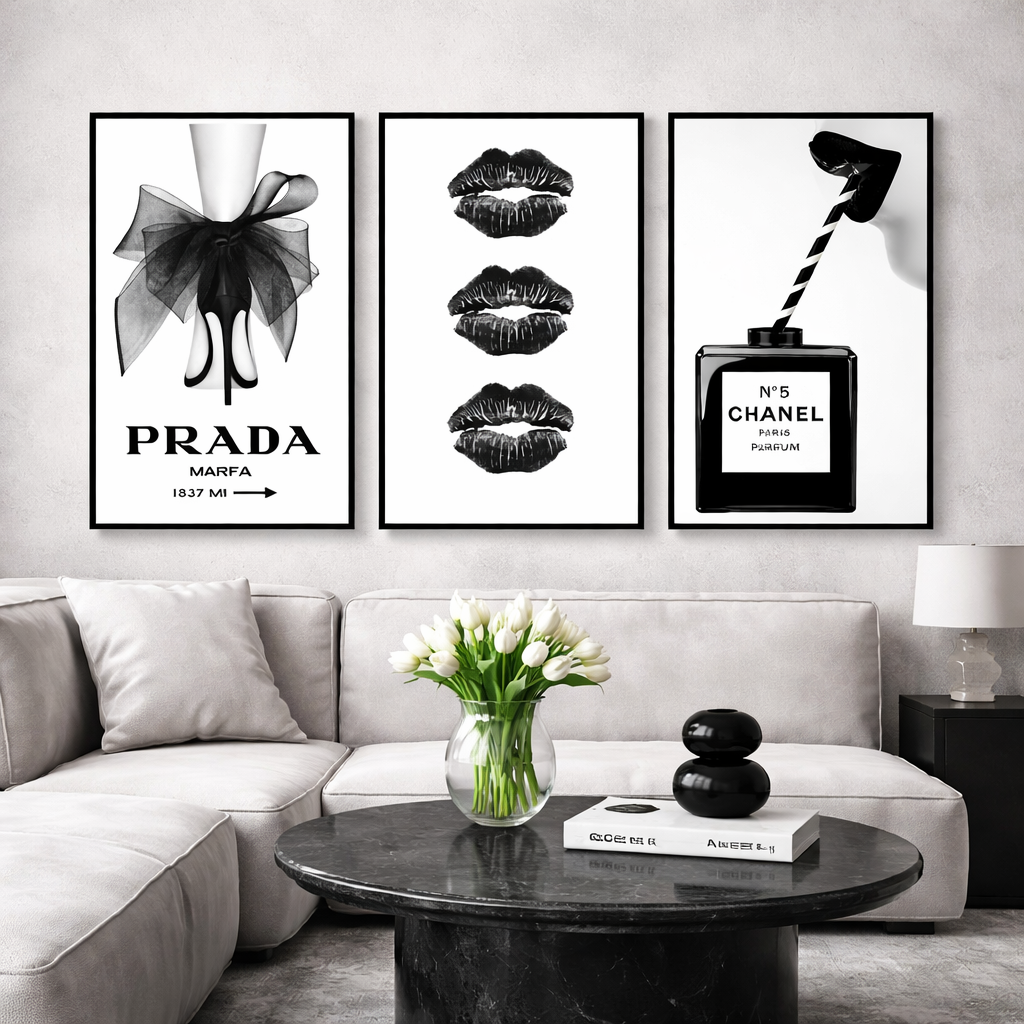 Set of 3 Prada / Chanel Prints
