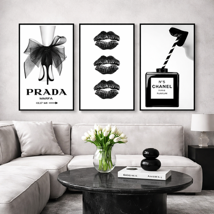 Set of 3 Prada / Chanel Prints