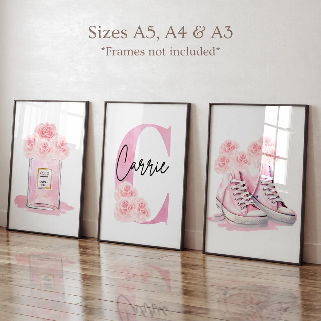 Set of 3 Trendy Personalised Prints