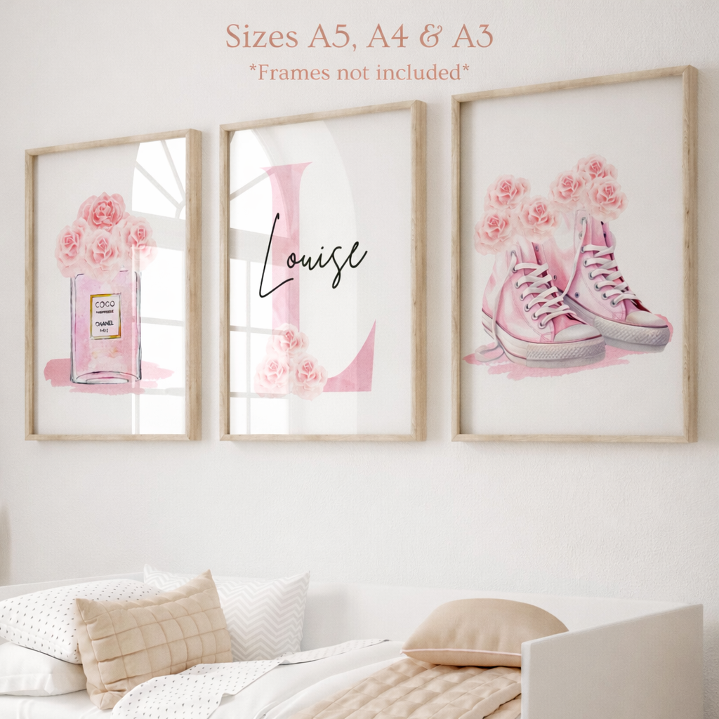 Set of 3 Trendy Personalised Prints