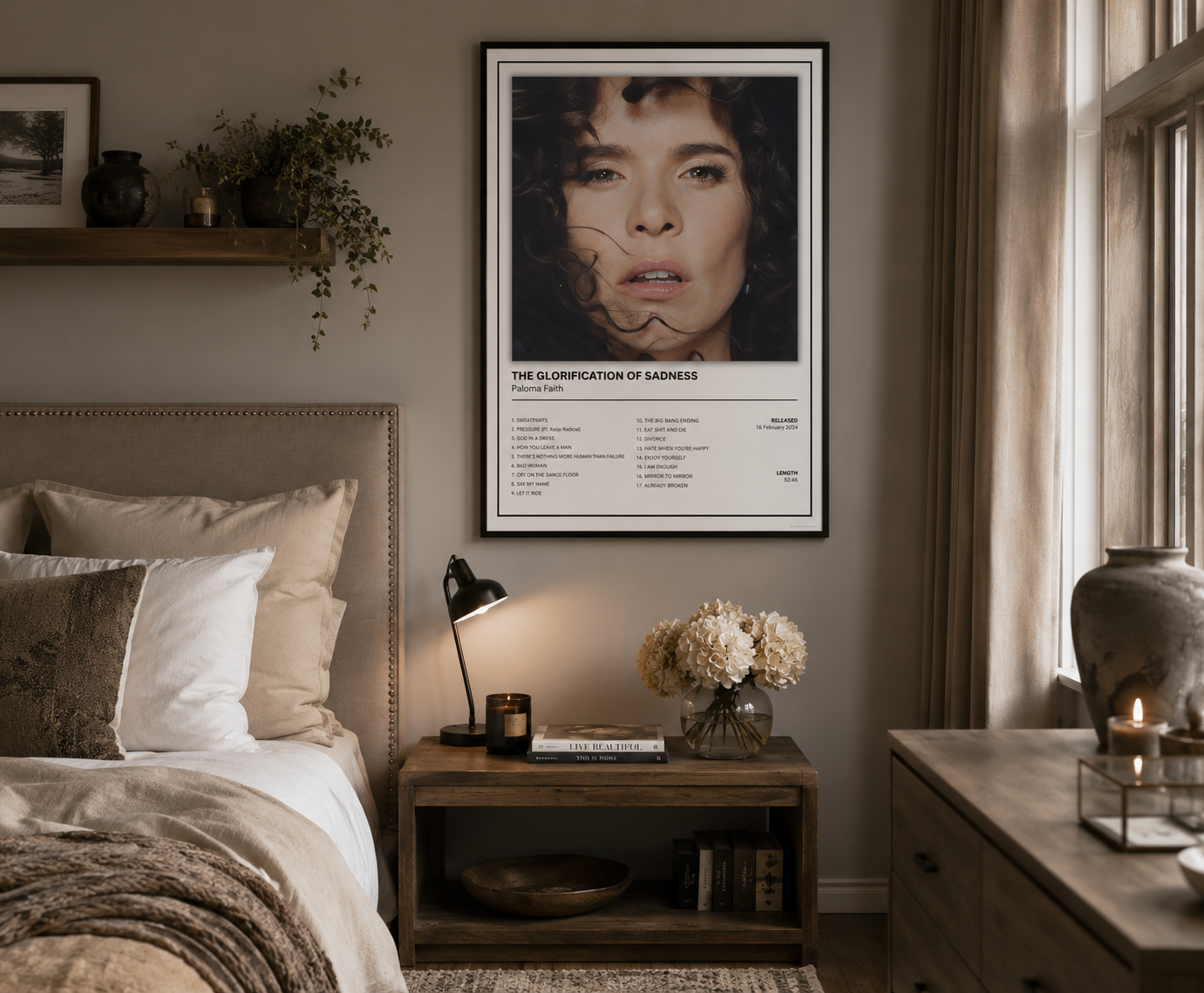 Minimalist Paloma Faith album cover poster for bedrooms, living rooms and music-inspired gallery walls.