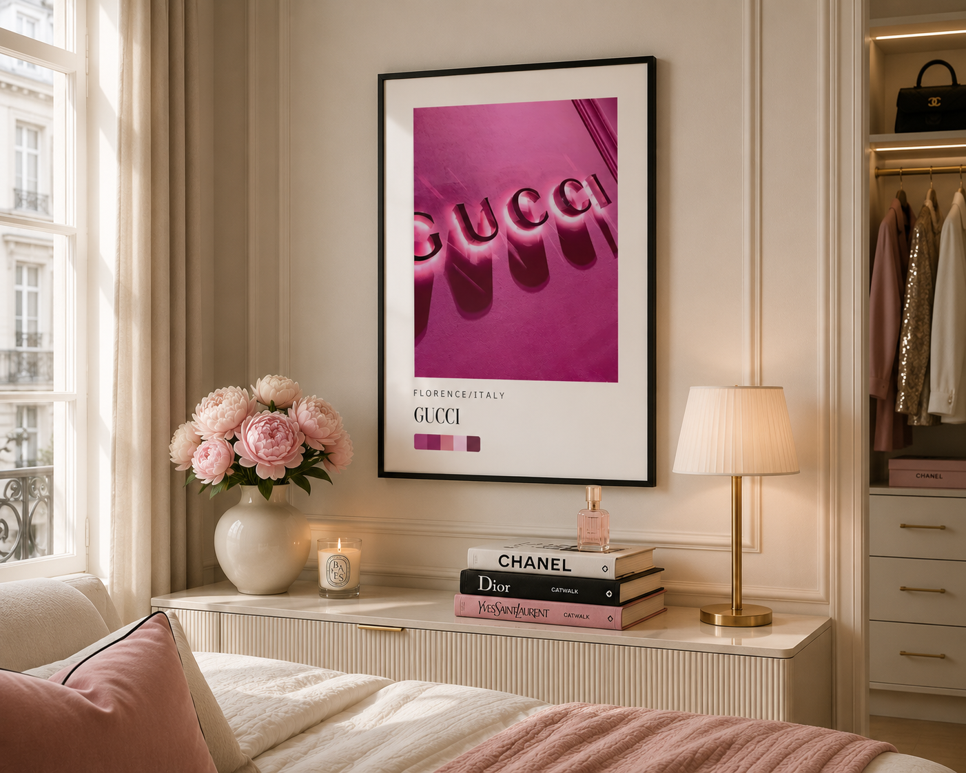 Pink Gucci Wall Art