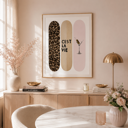 Leopard C'est La Vie Wall Art