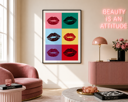 Pop Art Lips Wall Art Print