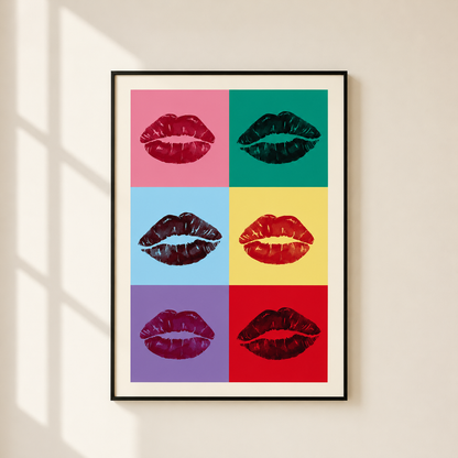 Pop Art Lips Wall Art Print