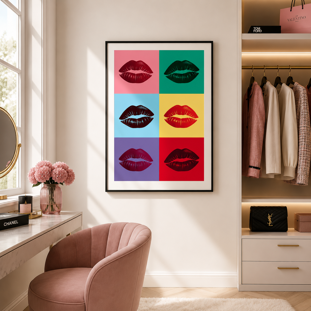 Pop Art Lips Wall Art Print