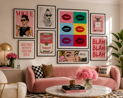 Pop Art Lips Wall Art Print