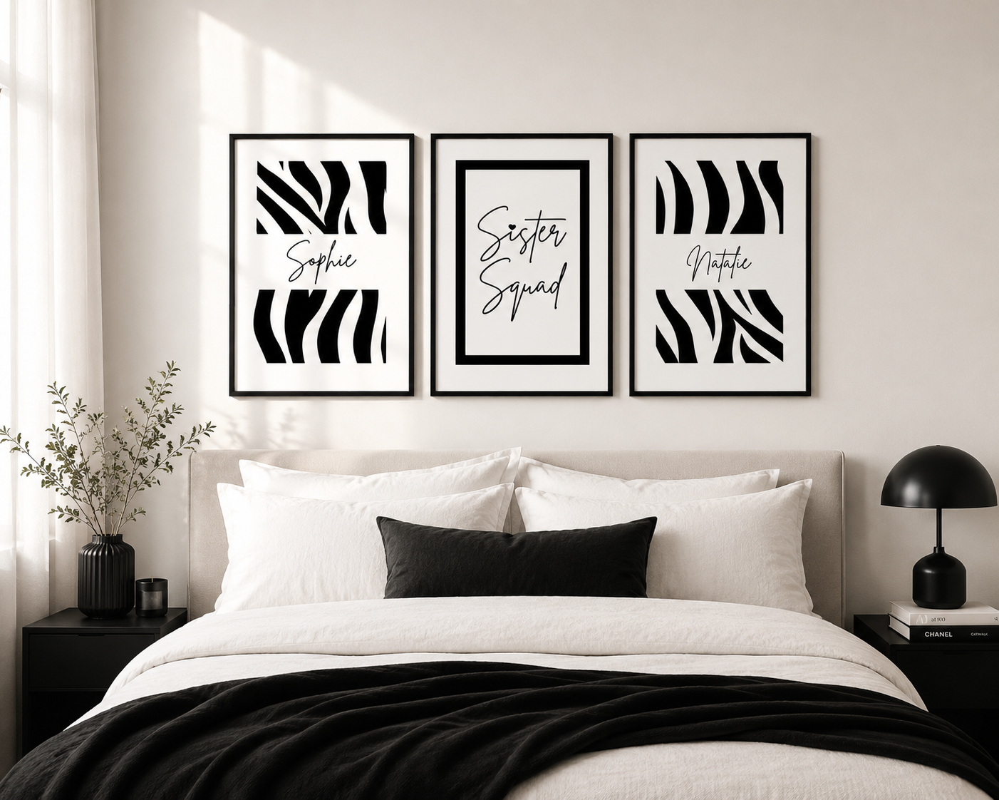 Personalised Sister Squad Wall Art Set