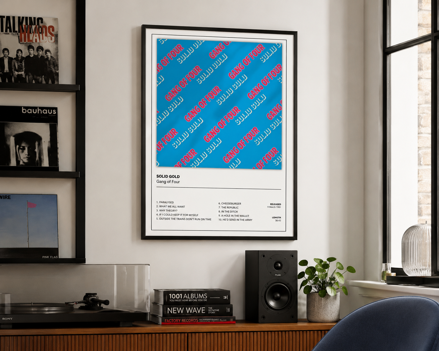 Modern Gang of Four Solid Gold music poster printed on premium 180gsm gloss paper.