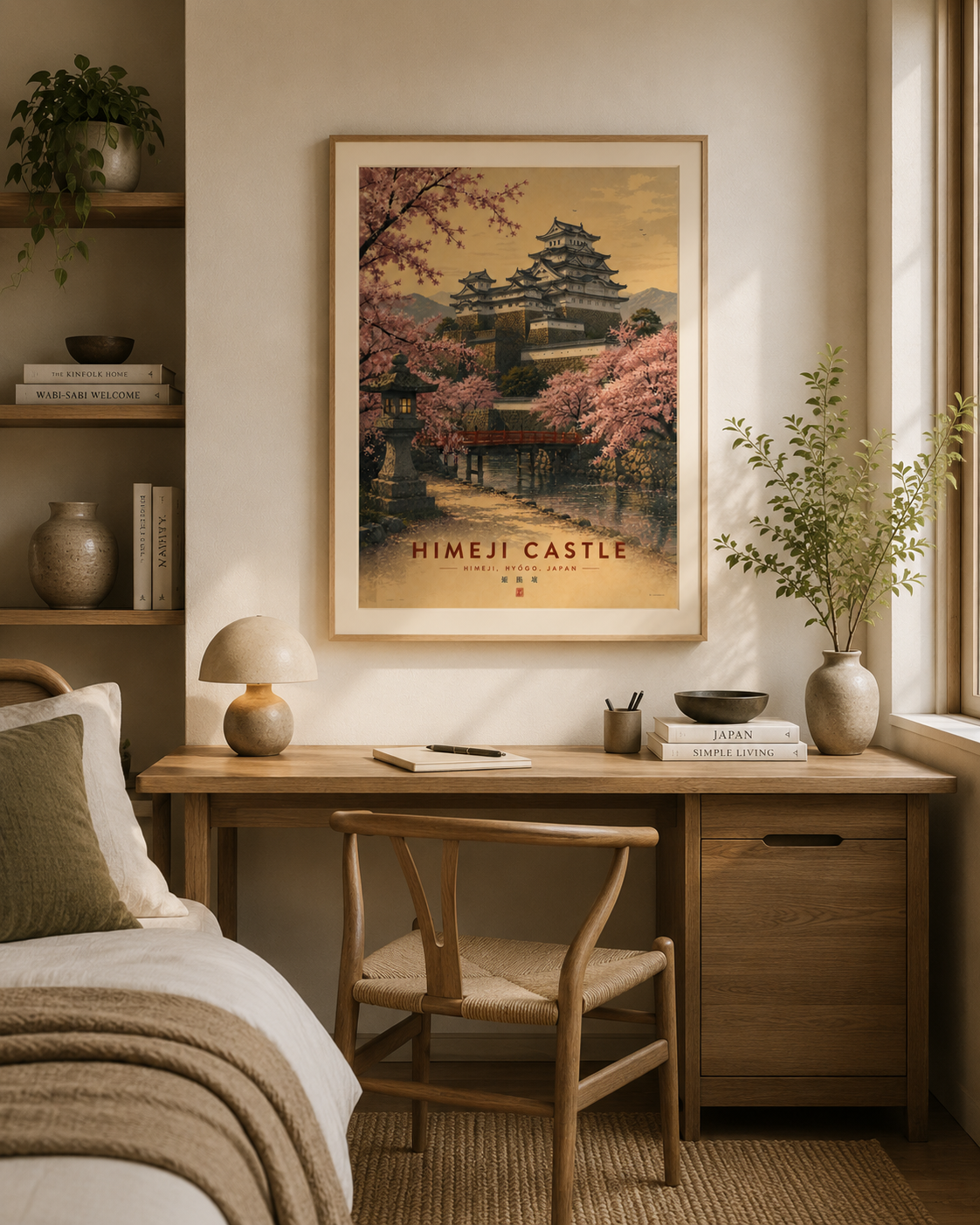 Himeji Castle Japan Travel Poster