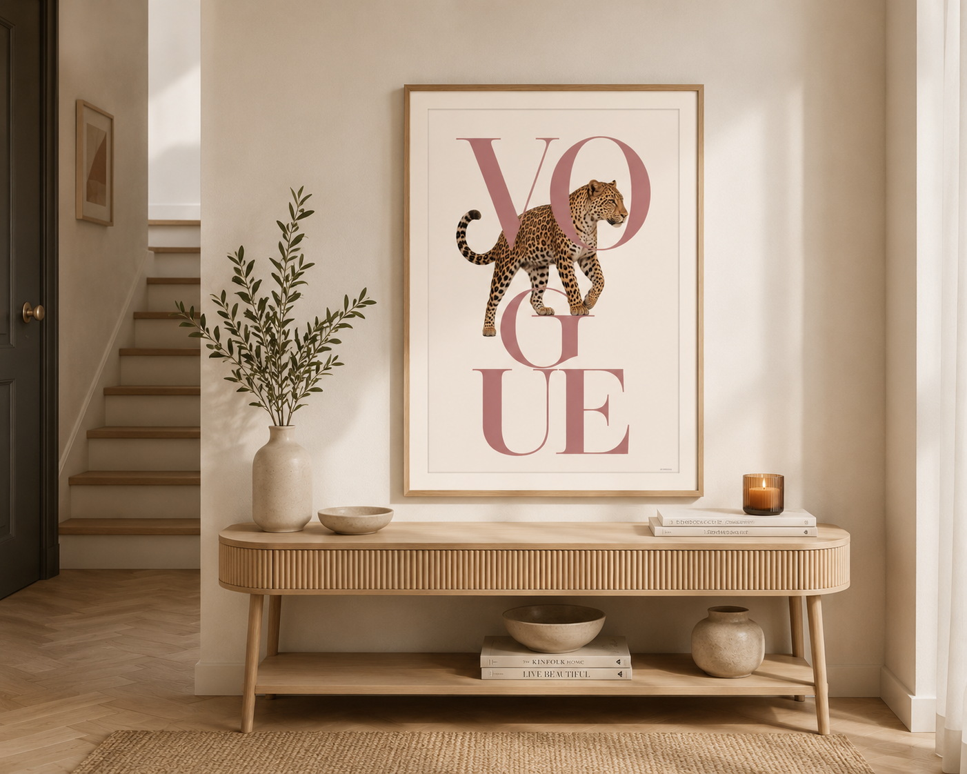 Leopard Vogue Print | Blush Pink LP03