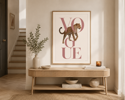 Leopard Vogue Print | Blush Pink LP03