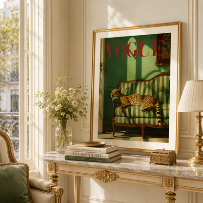 Luxury Vogue Cheetah Wall Art Print