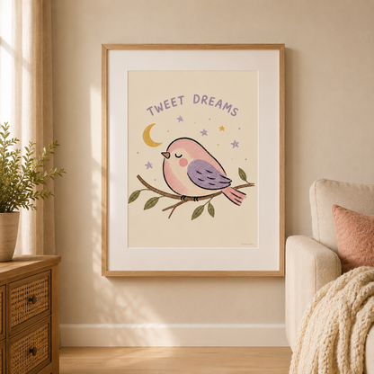 Tweet Dreams Nursery Print