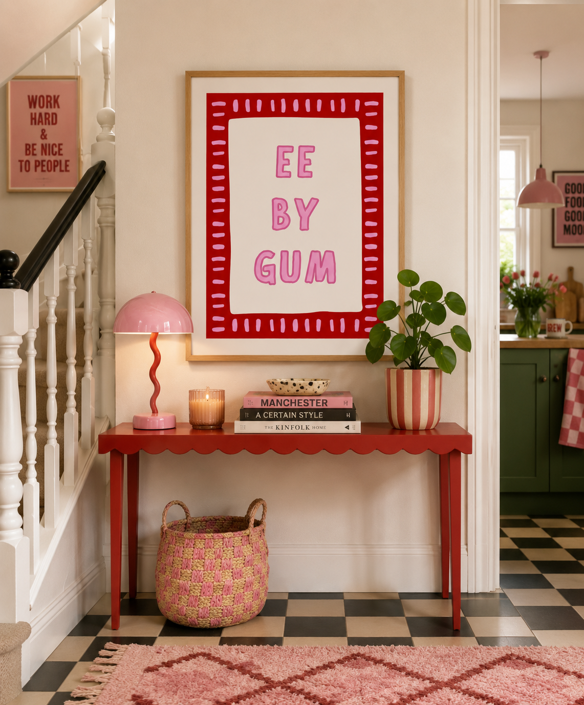 Funny Northern quote wall art featuring the classic Yorkshire phrase Ee By Gum.