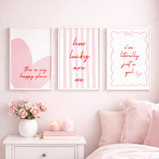 Set of Preppy Coquette Prints