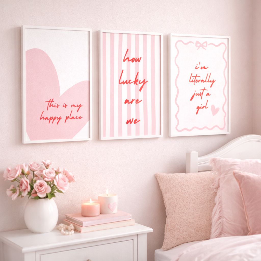 Set of Preppy Coquette Prints