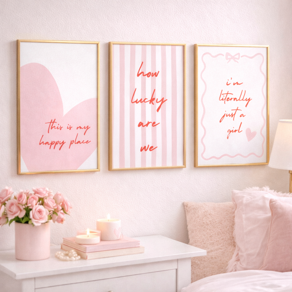 Set of Preppy Coquette Prints