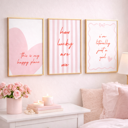 Set of Preppy Coquette Prints