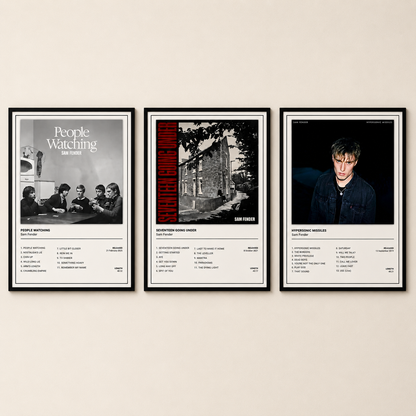 Sam Fender Hypersonic Missiles Album Cover Track List Print | Music Wall Art Poster