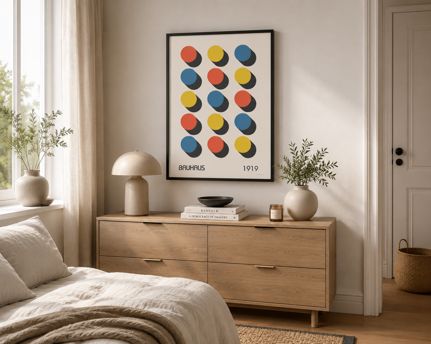 Bauhaus Abstract Wall Art Print | Mid Century Modern Geometric Poster