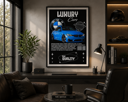 BMW M4 Wall Art Print | Luxury Automotive Poster